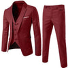 3 Pieces Business Blazer +Vest +Pants Suit Sets Men Autumn Fashion Solid Slim Wedding Set Vintage Classic Blazers Male Plus Size
