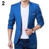 Fashion Boutique Men Slim Autumn Suit Blazer Formal Business Male Suit Jacket One Button Lapel Casual Long Sleeve Pockets Top