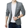 Fashion Boutique Men Slim Autumn Suit Blazer Formal Business Male Suit Jacket One Button Lapel Casual Long Sleeve Pockets Top